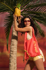 BÉIS x poppi The Reusable Shopping Tote in Strawberry