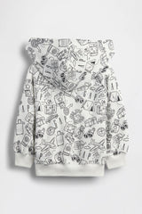 GAP X BÉIS Doodle Hoodie in Optic White